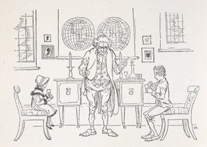 Zwei Kinder und ihre Lehrer von Arthur Rackham