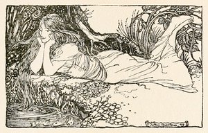 Undine blickt ins Wasser, aus 
