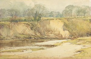 Ein Fliegenfischer an den Ufern der Wharfe von Arthur Reginald Smith