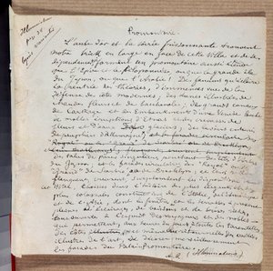 Manuskript des Gedichts „Promontoire“ von Arthur Rimbaud von Arthur Rimbaud