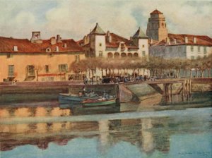 Baskenland: Lohobiague, St Jean de Luz (farbige Lithographie) von Arthur Romilly Fedden