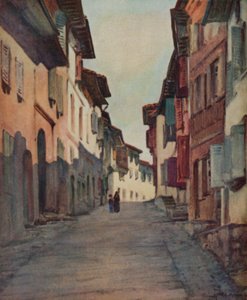 Baskenland: Straße in der Altstadt, St. Jean-Pied-de-Port von Arthur Romilly Fedden