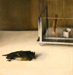 Berlin (Toter Vogel vor einem Käfig) 1933 von Arthur Segal