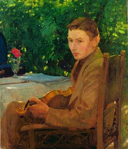 Porträt von Friedrich Ahlers-Hestermann, 1900 von Arthur Siebelist