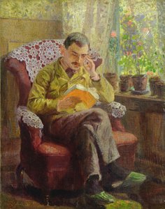 Der Bruder des Künstlers, der an einem Fenster sitzt von Arthur Siebelist