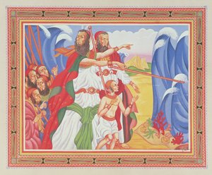 Die Teilung des Roten Meeres von Arthur Szyk