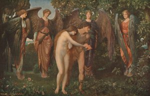 Die Vertreibung von Adam und Eva aus Eden, 1897, ca. 1930 von Arthur Trevethin Nowell