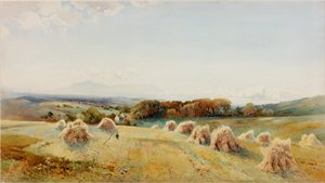 Ein Erntefeld, Windermere von Arthur Tucker