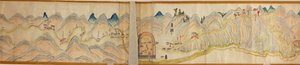 16.000. geliefert. Nach Norden ausgerichtet. Reliefdarstellung bildlich. Zeigt den Wei-Fluss in Baoji Xian, Shanxi Sheng bis Shu Dao an der Grenze Shanxi-Sichuan. Zeigt Siedlungen, Rastplätze, Stationen, Gasthäuser, Tempel, Gebirgspässe, Mauern von Arthur W. Hummel