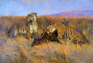 Tiger beim Töten von Arthur Wardle