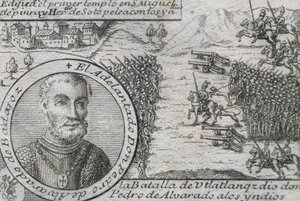 Pedro de Alvarado (1485-1541). Spanischer Konquistador und Gouverneur von Guatemala. Schlacht von Ulatlanga