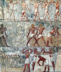 Kunst Ägypten: landwirtschaftliche Szene, 6. Dynastie