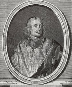 BOSSUET, Jacques-Benigne (1627-1704). Englischer Theologe und Bischof. Porträtkopie vom Original von Hyacinthe Rigaud