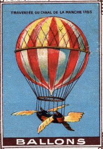 Ballon während der Überquerung des Ärmelkanals von Artist Unknown