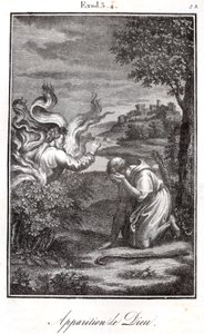 Bibel, Moses und der brennende Dornbusch Gott erscheint Moses aus einem brennenden Busch.