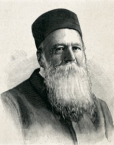 Henri Dunant. Gründer des Roten Kreuzes (1863). Friedensnobelpreis 1901. Porträt. Gravur