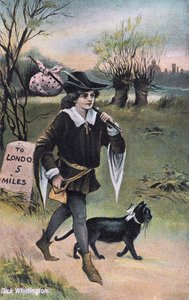 Dick Whittington auf dem Weg nach London von Artist Unknown