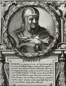 EURIC (420-484). König der Westgoten (466-484). Stich