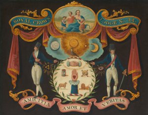 Embleme für Royal Crown Lodge Nr. 22 von Artist Unknown