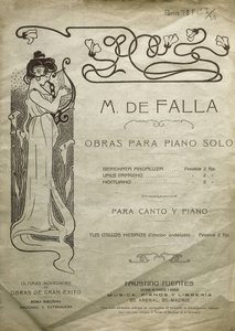 FALLA, Manuel de (1876-1946). Spanischer Komponist und Pianist. Werke für Klavier solo und für Klavier und Stimme. Herausgegeben in Madrid.