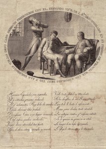 FERDINAND VII von Spanien (1784-1833). König von Spanien (1808-1833). Gefangenschaft von Fernando VII in Frankreich. Radierung. SPANIEN. ANDALUSIEN. CADIZ. San Fernando. Städtisches Historisches Museum von Artist Unknown