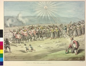 Huldigung an Kaiser Franz I durch die Tiroler von Artist Unknown