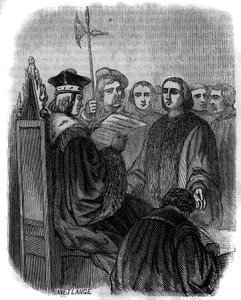 Urteil über Jacques Coeur, einen französischen Geschäftsmann, der 1451 wegen Verfehlungen verhaftet, zu Gefängnis verurteilt und dessen Eigentum konfisziert wurde von Artist Unknown