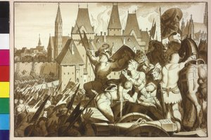 König Maximilian I erobert Wien und die Burg seiner Vorfahren zurück von Artist Unknown