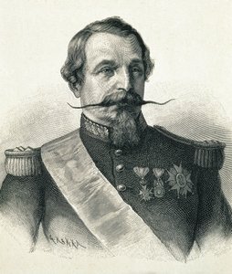 NAPOLEON III, Charles-Louis Napoleon Bonaparte (1808-1873). Präsident der 2. Republik (1848-1852) und Kaiser von Frankreich (1852-1870). Porträt von Napoleon III. Gravur.