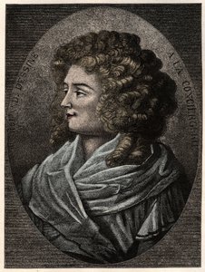 Porträt von Manon (Jeanne Marie) Roland Philipon genannt Madame Roland (1754-1793) in der Concierge, Mitglied der Girondisten während der Französischen Revolution von Artist Unknown