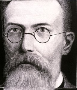 Porträt von Nikolai Andreevich Rimski-Korsakov von Artist Unknown