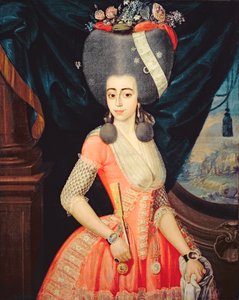 Porträt einer eleganten Dame, ca. 1790