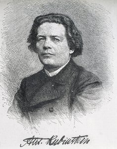 RUBINSTEIN, Anton Grigoryevich (1829-1894). Russischer Komponist und Pianist. Signiertes Porträt von Anton Rubinstein. Stich von Artist Unknown