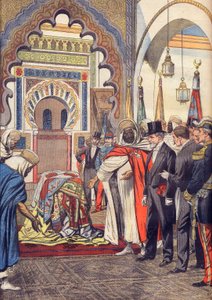 Der Präsident der Französischen Republik, Emile Loubet, besucht die Moschee von Sidi Bou Medine, Tlemcen, Algerien von Artist Unknown