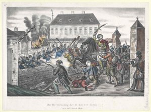 Der Angriff auf die St. Marxer-Linie am 28. Oktober 1848 von Artist Unknown