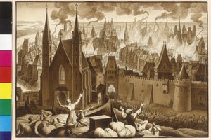 Der gewaltige Brand von Wien zwischen König Ottokar im Jahr 1260