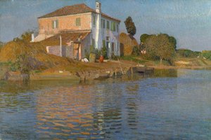 Insel vor Torcello (Öl auf Leinwand) von Arturo Noci