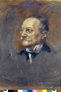 Porträt von Arrigo (oder Enrico) Boito (1842-1918), italienischer Komponist und Schriftsteller. (Pastell von Rietti). von Arturo Rietti