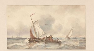 Schiffe auf See von Ary Pleijsier (signed by artist)