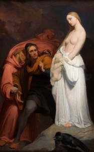 Marguerite hält ihr totes Kind, um 1846 von Ary Scheffer