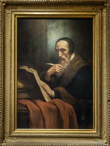 Porträt von John Calvin (Jean Cauvin), französischer Schriftsteller, Theologe und Pastor während der protestantischen Reformation (1509-1564) - Gemälde von Ary Scheffer (1795-1858). Musée de la Vie Romantique - Paris
