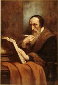 Porträt von John Calvin 1509-1564, 1858