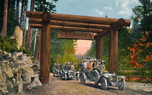 Eingang zum Mount Rainier Nationalpark, um 1916