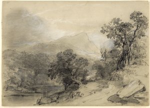 Studie für Landschaftskomposition: In den Catskills, 1848 von Asher Brown Durand