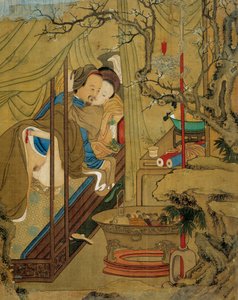 Asiatische Kunst: erotische Szene von Asian School
