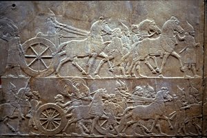 Ashurbanipal in der Schlacht von Til-Tuba