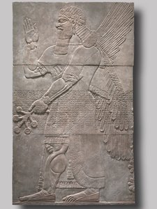 Salutierender Schutzgeist, 883-859 v. Chr. von Assyrian