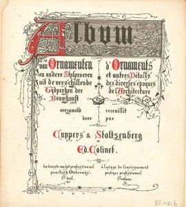 Album von Ornamenten und anderen Stilproben aus den verschiedenen Epochen der Baukunst