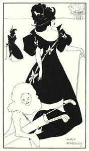 Entwurf für eine Golfkarte (Stich) von Aubrey (after) Beardsley
