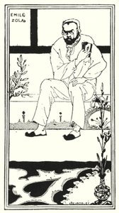 Porträt von Emile Zola (Gravur)